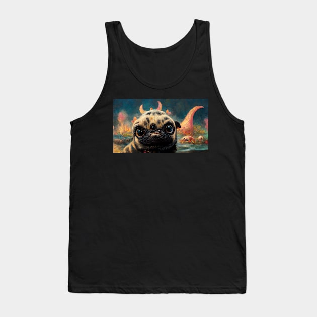 Emma the Pugosaurus Tank Top by Pugosaurus